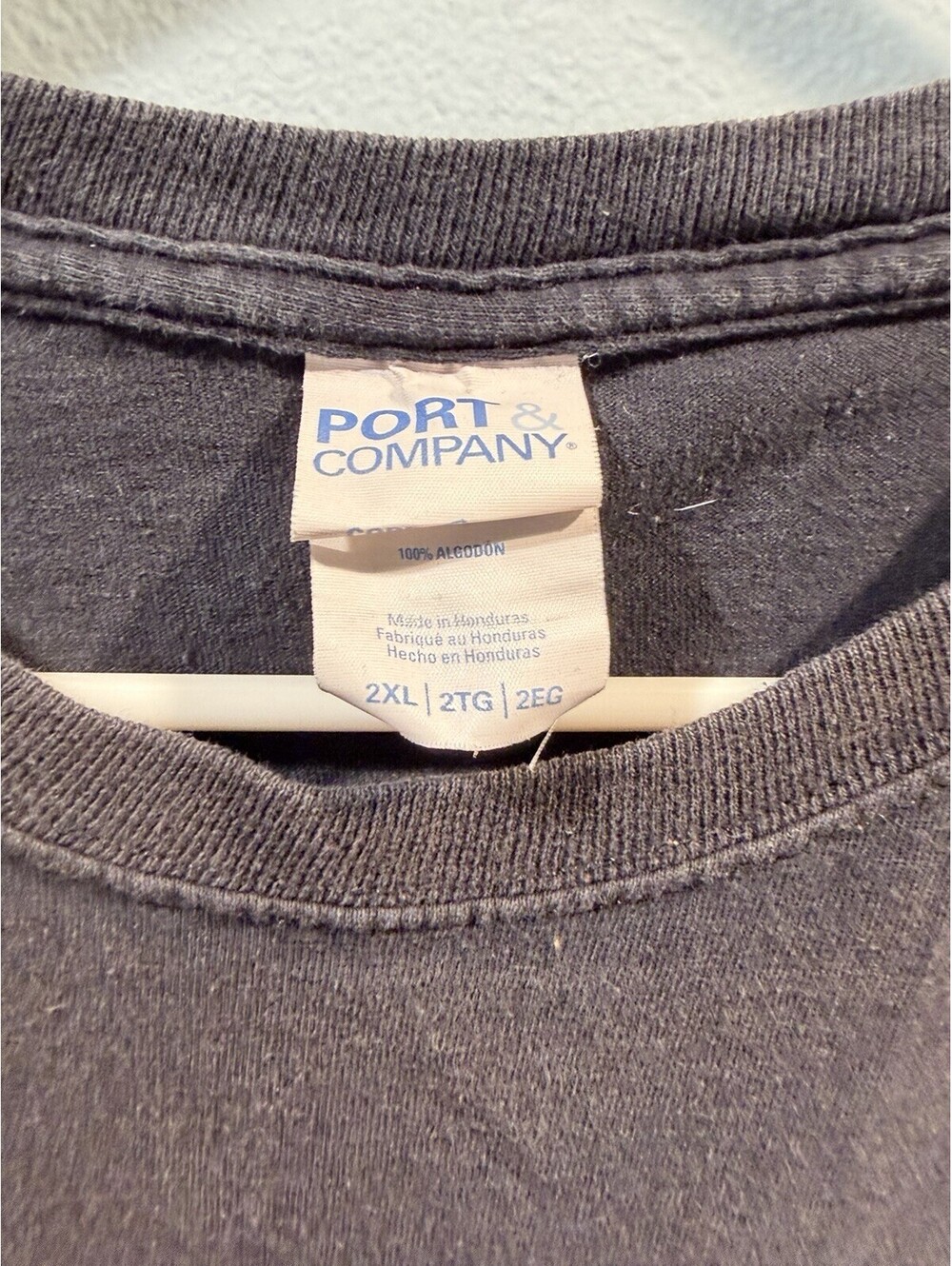 Mens Port Company T Shirt Size 2 XL Black Creed III Print + Distressed - Picture 3 of 4
